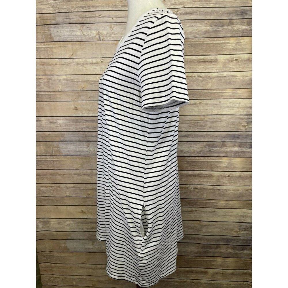 Mudpie Women’s Medium Dress White Blue Stripe - Picture 3 of 10